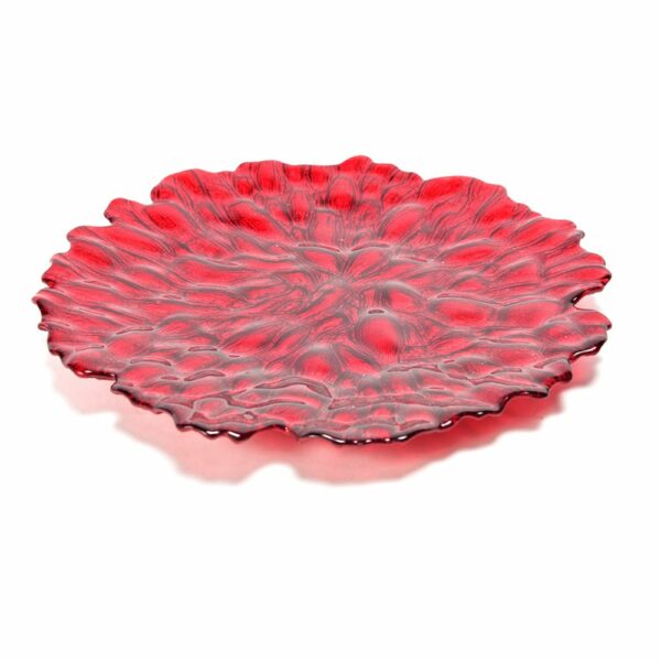 Mercury Piatto Tondo Karina in Vetro Rosso 32,5xH3Cm 97718