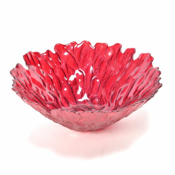 Mercury Centrotavola Tondo Karina in Vetro Rosso 23xH8,5Cm 97756