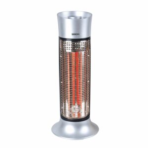 Sekom Stufa Carbonio Torre 900W Verticale Orizzontale Silver Nero CHS908