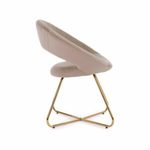 bizzotto poltrona vanity in velluto tortora e oro1