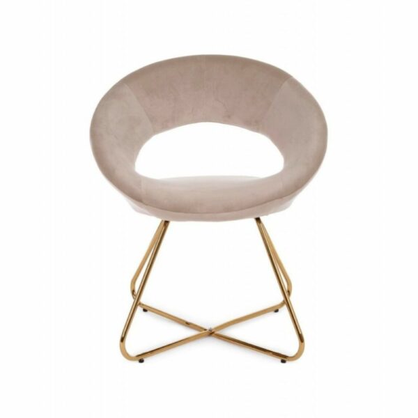 bizzotto poltrona vanity in velluto tortora e oro3