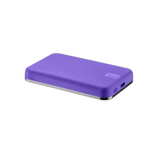 cellularline wireless power bank mag 5000 caricabatterie portatile compatibile con magsafe viola