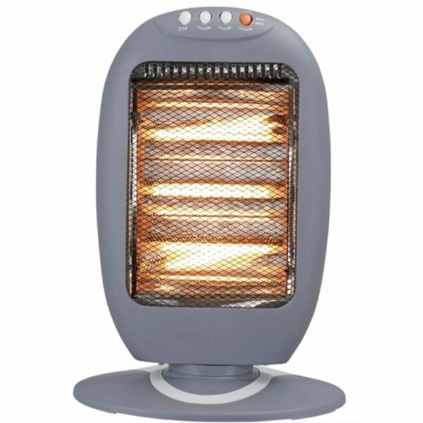 stufa al quarzo elettrica 3 elementi riscaldante oscillante 1200w potenza regola climatizzazione e riscaldamento master