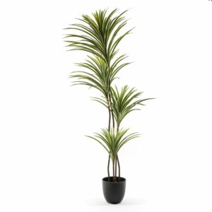 Pianta Tropicale decorativa in Vaso Nero 130 Cm Mercury 14521