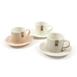 Tazza con Piattino in Porcellana 250ML Mercury 38248