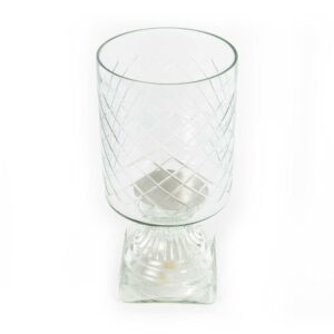 Portacandela in Vetro 12,5x12,5xH25Cm Mercury 05049MEY