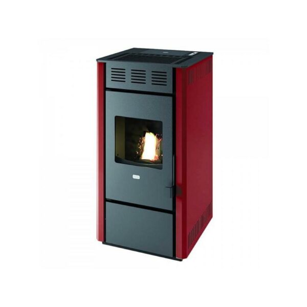 stufa a pellet martina punto fuoco potenza 11 2C5 kw rossa avorio