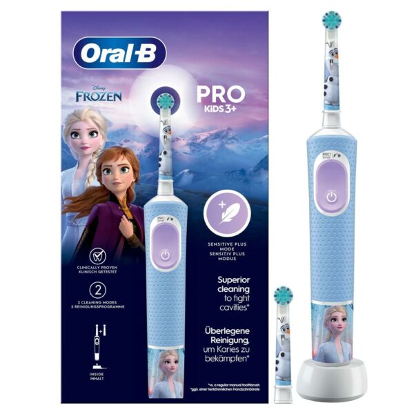 Spazzolino Elettrico con 2 Testine Kids Frozen Oral-B VITALITYPROFROZEN