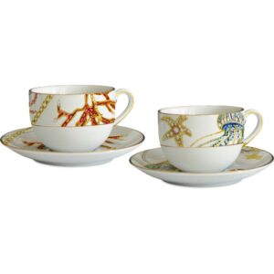 Set 2 Tazzine Caffè in Porcellana Portofino Baci Milano SCOF.POR01