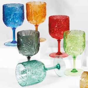 Set 6 Calici Tropical Multicolor Acrilico Brandani 50071