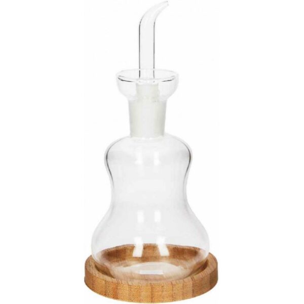 Oliera in Vetro con Base Bamboo Naturale 250 ML Silhouette 52284