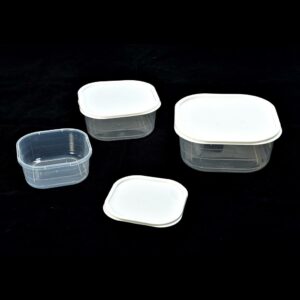 Set 3 Contenitori Ermetici Con Coperchio Bianco Mercury