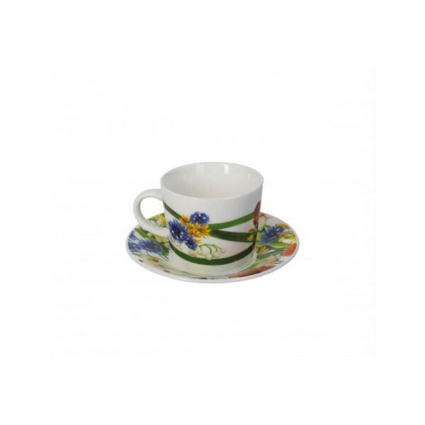 tazzina caffe fiori di campo set 2 pezzi new bone china1