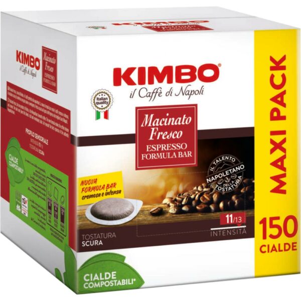 Kimbo Cialde Ese Compostabili Macinato Fresco 150Pz
