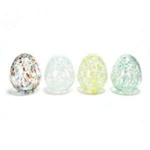 Uovo in Vetro Colorato 10 x 13Cm Colore CASUALE Mercury