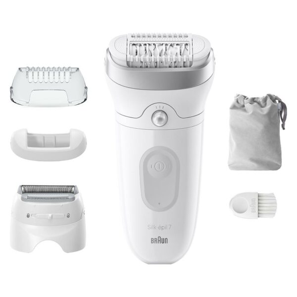 Braun Epilatore Wet&Dry Bianco con Custodia