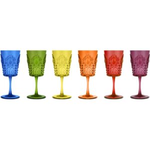 Set 6 Bicchieri Vino in Melamina Colorata Baroque & Rock Baci Milano STGWI.BAR01