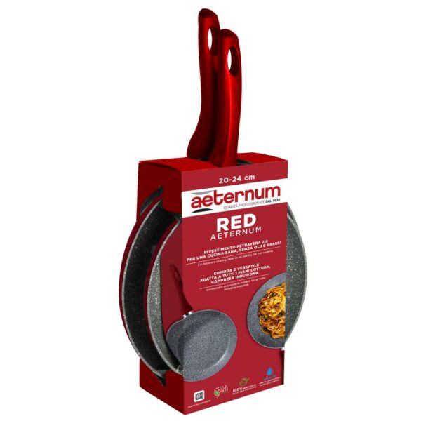 Bis Padelle 20-24 Cm Rosso Aeternum