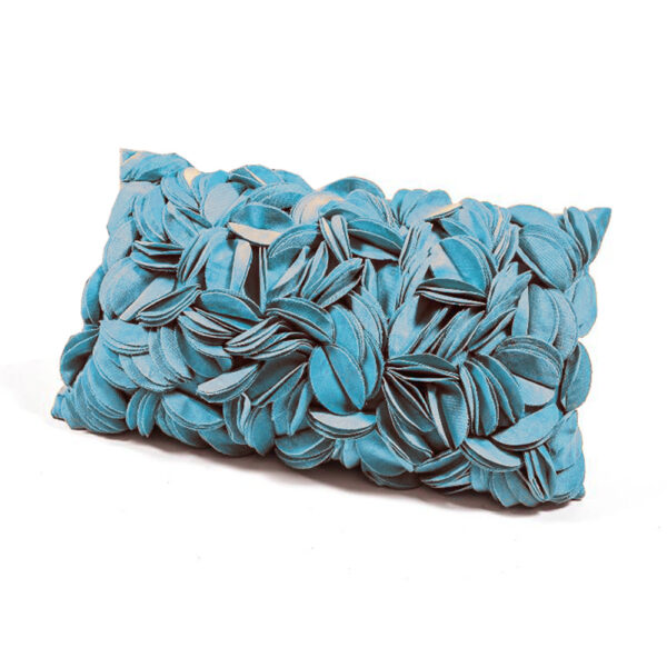 Cuscino Azzurro 50x30 Cm Misto Fiori Mercury