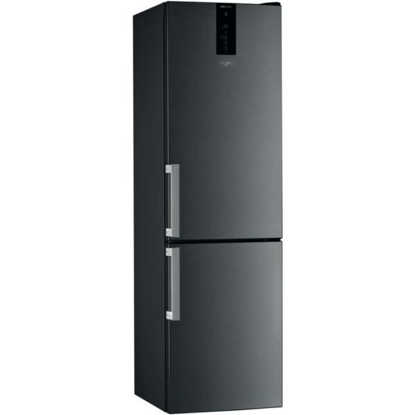 Whirlpool W9931DKSH3 Frigorifero Combinato 2 Porte 355LT Classe D Nero Inox