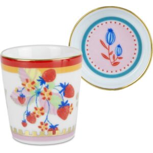 Tazzina Fiore con Piattino Baci Milano Mamma Mia