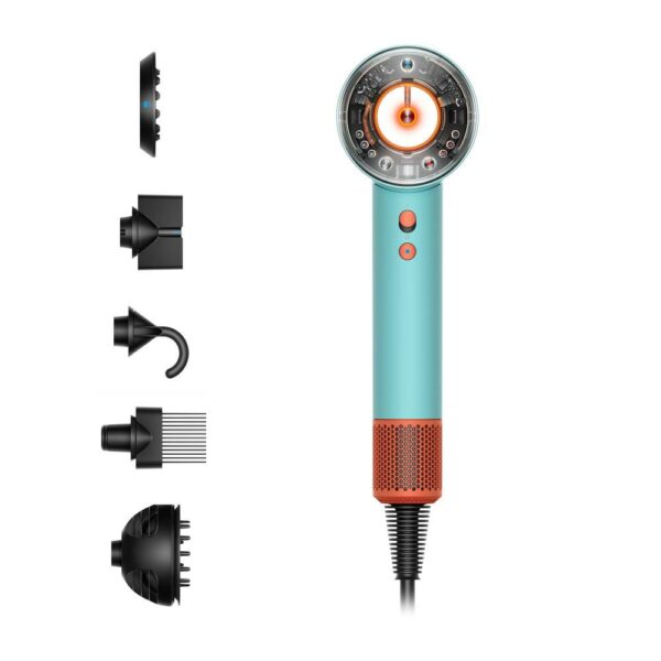 Dyson Super Sonic Nural Asciugacapelli 1600W 4 Temperature con Accessori Acquamarina