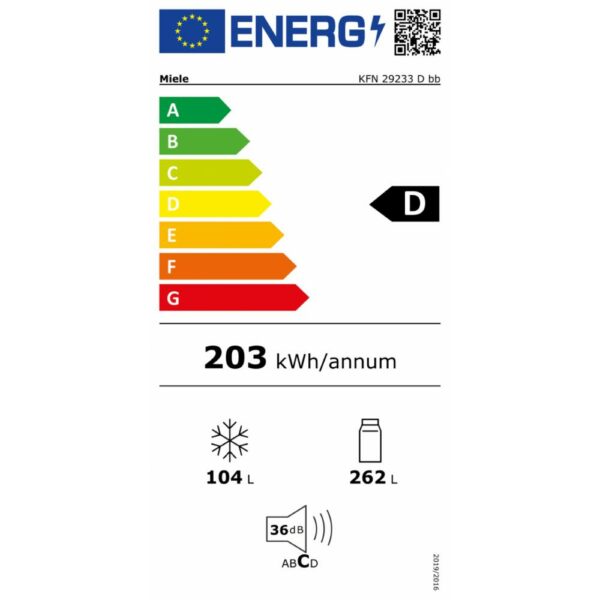 miele kfn 29233 d bb frigorifero combinato a 361 litri1