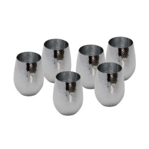 Set 6 Bicchieri Acqua Argento Royal Family