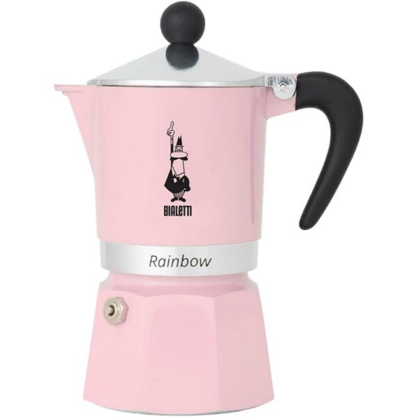Bialetti Moka 3 Tazze Rainbow Rosa Romantic Wild