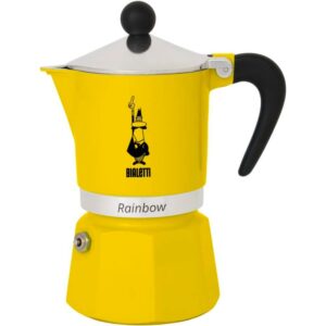 Bialetti Moka 3 Tazze Rainbow Gialla Romantic Wild