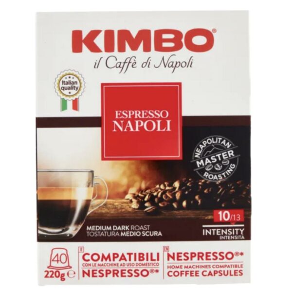 Kimbo Capsule Caffè Compatibili Nespresso Napoli 40Pz