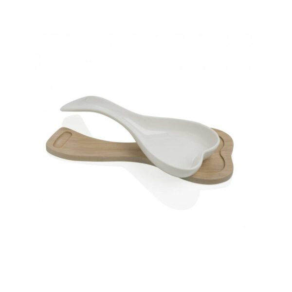 Poggiamestolo Cuore con Supporto in Bamboo Brandani 54613