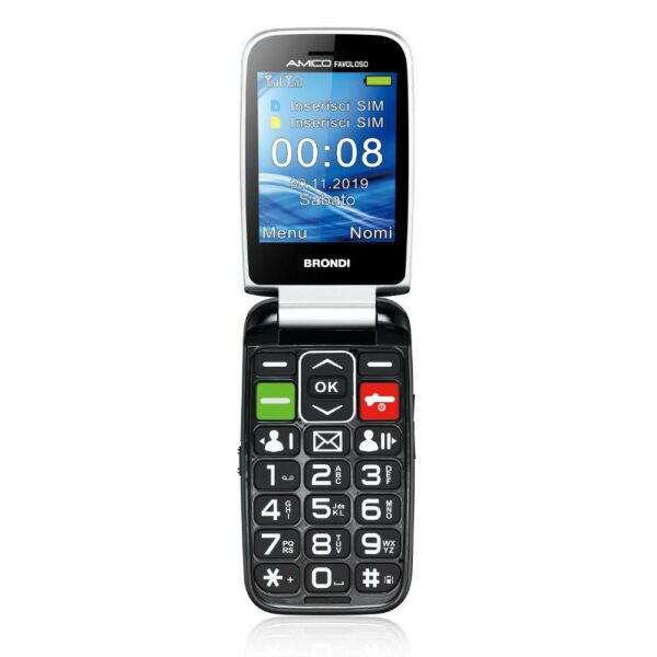 Brondi Amico Favoloso Nero Cellulare 2.8" Flip Dual Sim