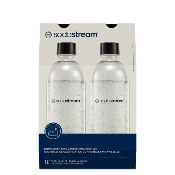 SodaStream Bottiglia Lavabile 1L In Lavastoviglie X Gasatore 2 Pezzi