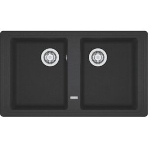 Lavello Cucina Franke BSG 620 Rettangolare 2 Vasche Fragranite Nero Incasso
