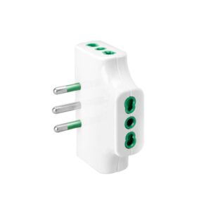 Adattatore 3 Piatto Ita 2P+T 16A3 Bipasso Ita Ekon