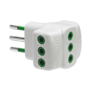 Adattatore 3 Prese Italiane 2P+T 10A Ekon