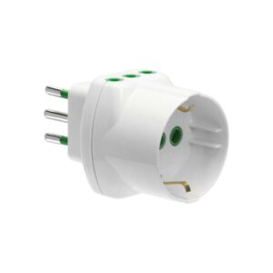 Adattatore 3 Vertical 2P+T 10A2 Bipasso Ita/Ted Ekon