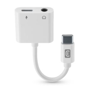 Adattatore AUX USB-C con ricarica USB-C Bianco CellularLine