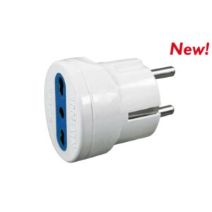 Adattatore Da Presa Bivalente A Spina Schuko Bianc Nova Line