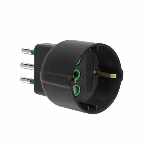 Adattatore Presa ItaTed 2PT 10A Nero Ekon