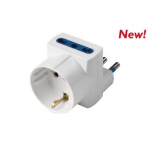 Adattatore Salvaspazio-Imq Spina 16  A+T 2 Prese Bi Nova Line
