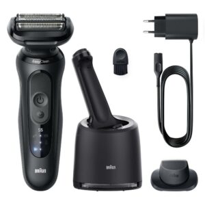 Braun Rasoio Ricaricabile 3 Lame W&D 4In1 con Regolabarba+Acc. Nero 52N7200CC