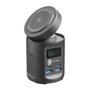Caricabatteria Wireless Hub Magsafe 4Porte Pd 65W Nero CellularLine
