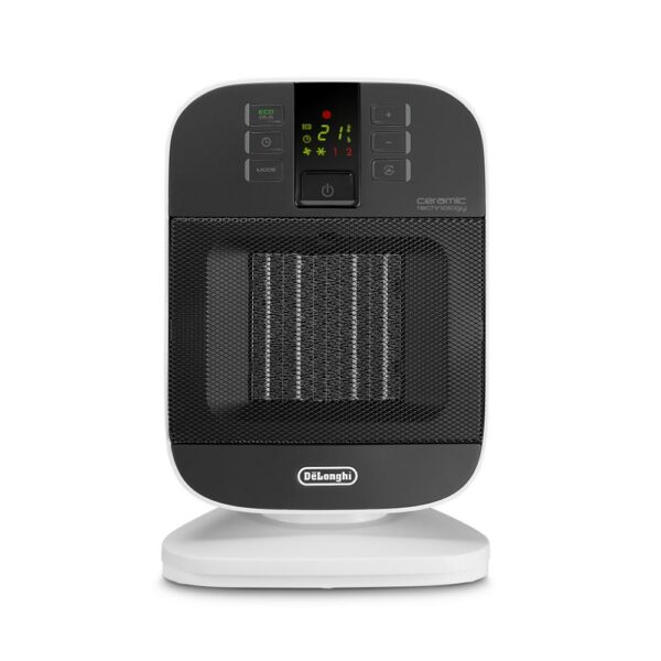 De Longhi Termoventilatore Ceramica 2000W 2 Livelli di Potenza Nero Bianco