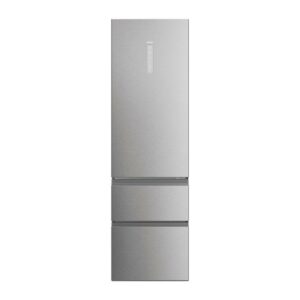 Haier HTW5620DNMG Frigorifero Combinato 3 Porte 414LT Classe D No Frost Display Led Wi-Fi Inox