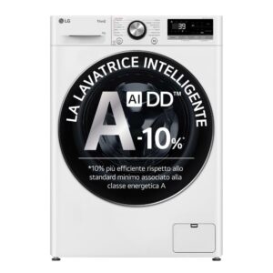 LG F2R7S09TSWC Lavatrice Slim 47Cm 9Kg 1200G A-10% Inv Aidd Wi-Fi
