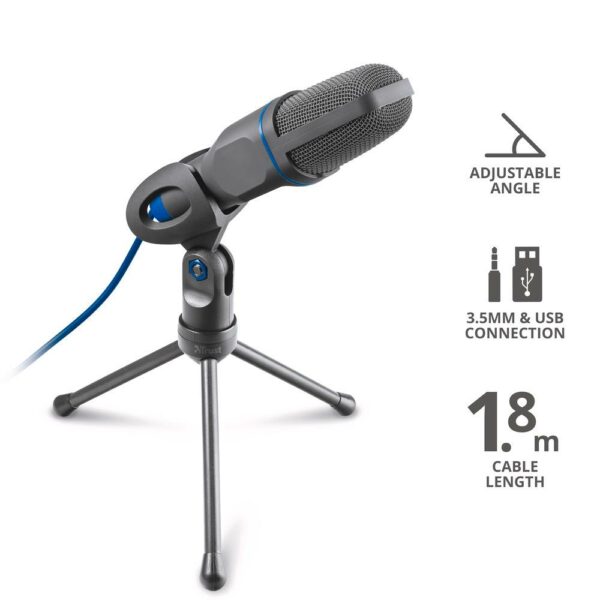 Microfono Su Treppiede X Pc Nb USB 3.5MM Mico Nero Trust 23790