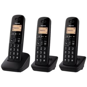 Panasonic Cordless Trio 1.4" Mem50Num Call Block Nero KXTGB613JTB