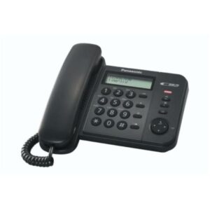 Panasonic Telefono con Filo Analogico LCD Identificatore Chiamate Nero KXTS560EX1B